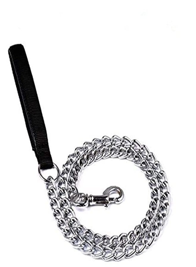 Pups&Pets Heavy Duty Dog Leash, Stainless Steel Dog Chain with Padded Handle for Small, Medium and Large Dog - Black - Image 4